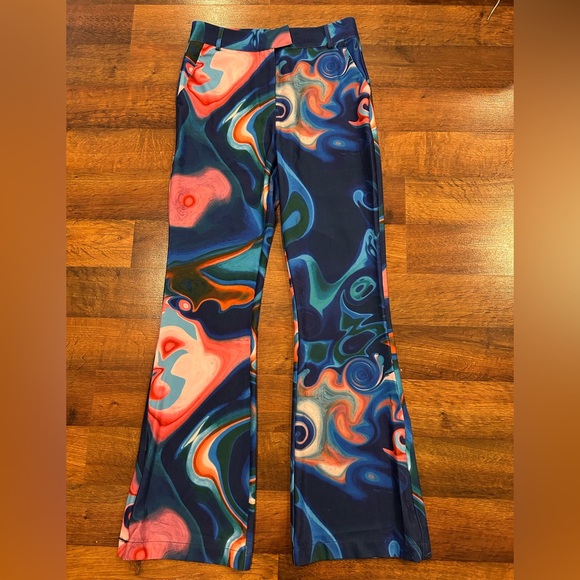 House of Sunny Pants - House of Sunny Psychedelic Pants Size 6 Groovy Festival Disco Retro Hippie 70s
